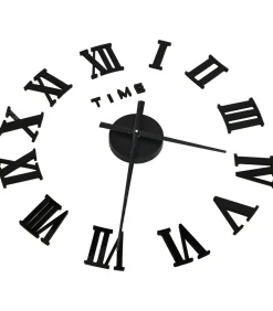 New 3D-wandklok modern XXL 100 cm zwart Klokken