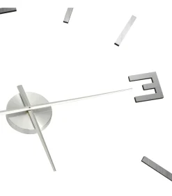 New 3D-wandklok modern XXL 100 cm zilverkleurig Klokken