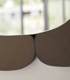 Outlet Eda - Ovale spiegel in donker mindihout 75 x 115 cm Spiegels