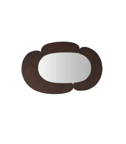 Outlet Eda - Ovale spiegel in donker mindihout 115 x 75 cm Spiegels