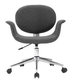 Clearance Eetkamerstoel draaibaar stof grijs Stoelen