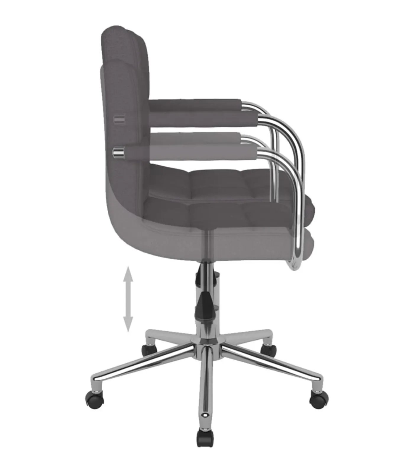 Sale Eetkamerstoel draaibaar stof taupe Stoelen