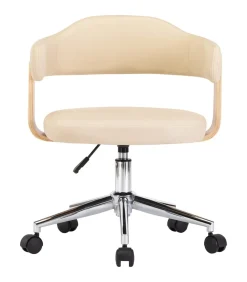 Sale Eetkamerstoelen 6 st draaibaar 6 st kunstleer crèmekleurig Stoelen