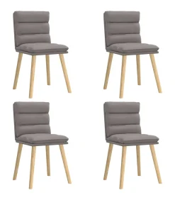 Best Eetkamerstoelen 4 st draaibaar stof taupe Stoelen