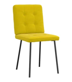 Eetkamerstoelen 6 st fluweel geel Stoelen