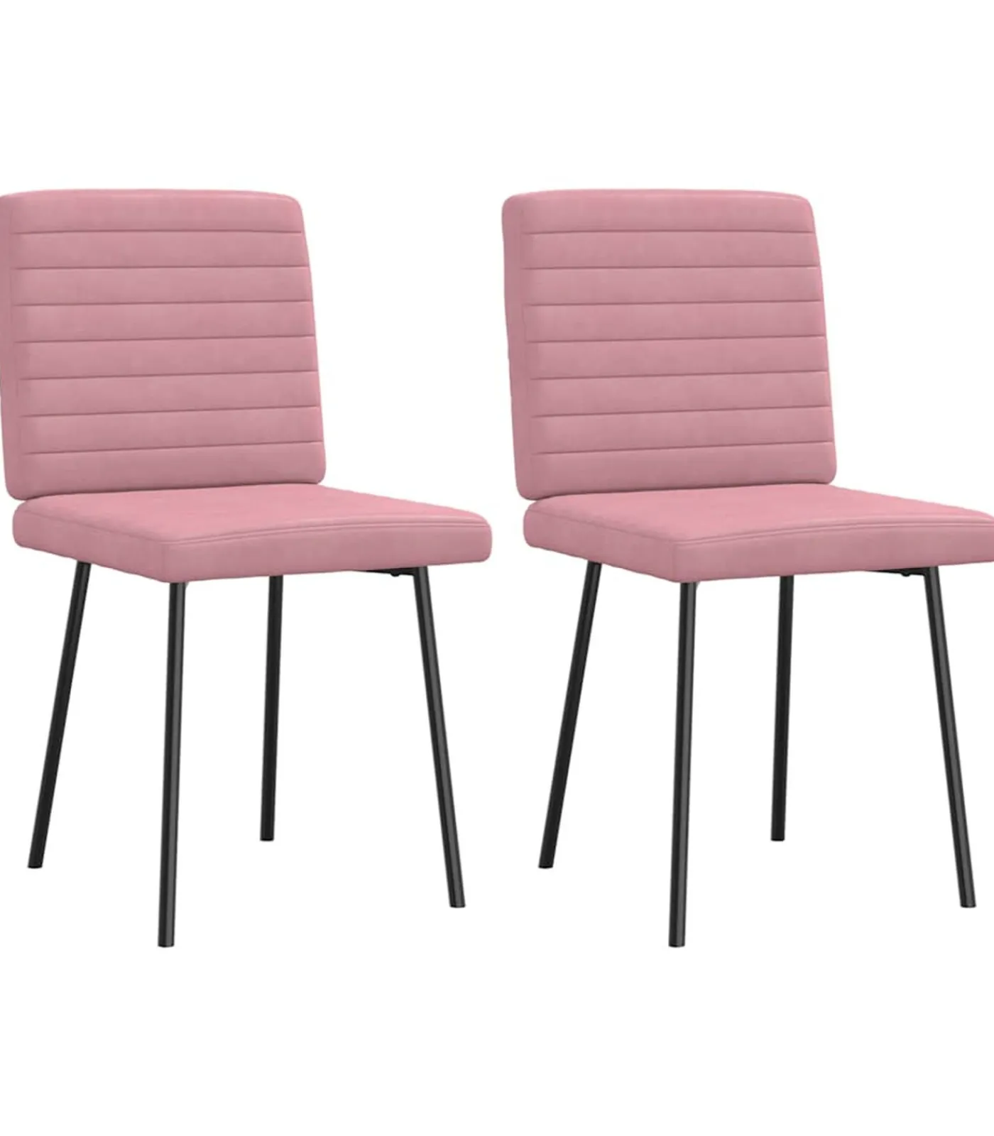 Eetkamerstoelen 2 st fluweel roze Stoelen