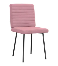 Eetkamerstoelen 2 st fluweel roze Stoelen