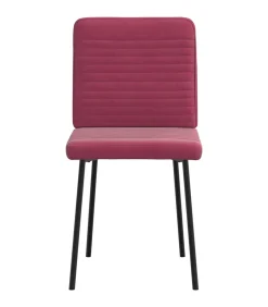 Online Eetkamerstoelen 4 st fluweel wijnrood Stoelen