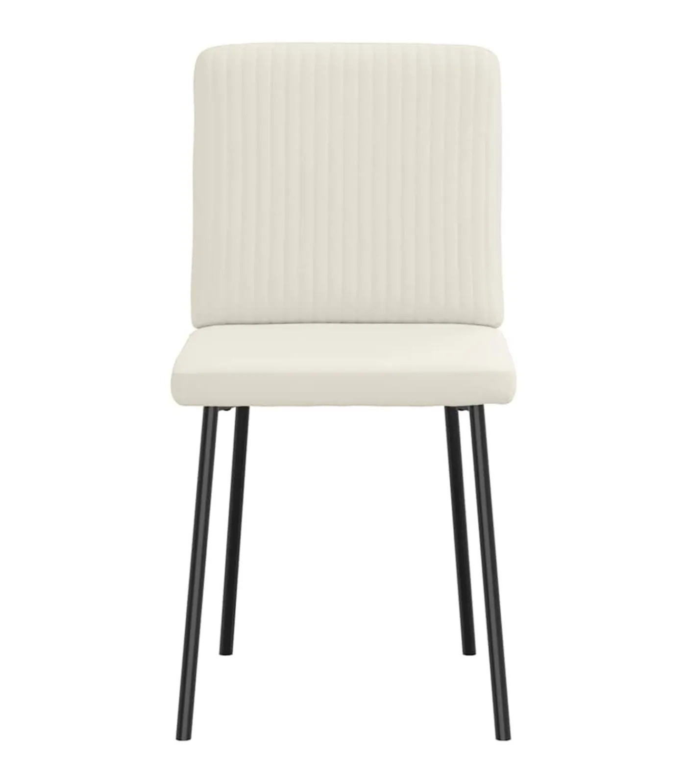 Discount Eetkamerstoelen 4 st fluweel crèmekleurig Stoelen