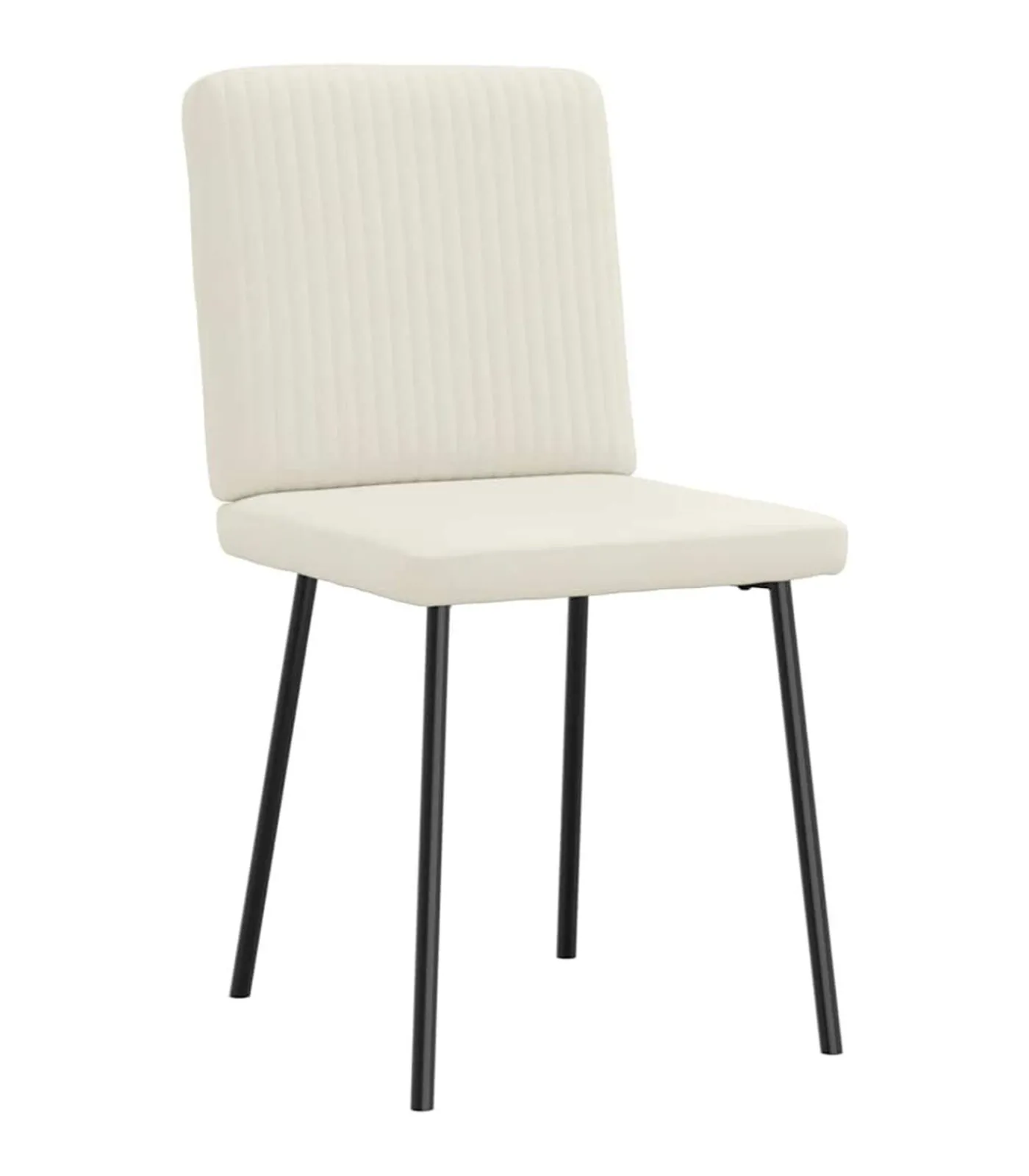 Discount Eetkamerstoelen 4 st fluweel crèmekleurig Stoelen