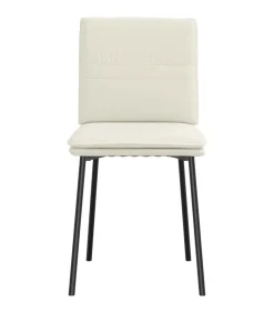 Discount Eetkamerstoelen 4 st fluweel crèmekleurig Stoelen