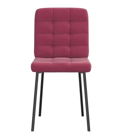 Online Eetkamerstoelen 6 st fluweel wijnrood Stoelen