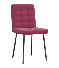 Online Eetkamerstoelen 6 st fluweel wijnrood Stoelen