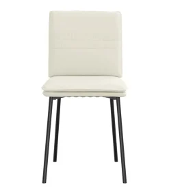 Discount Eetkamerstoelen 6 st fluweel crèmekleurig Stoelen