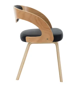 Best Eetkamerstoelen 2 st gebogen hout en kunstleer Stoelen