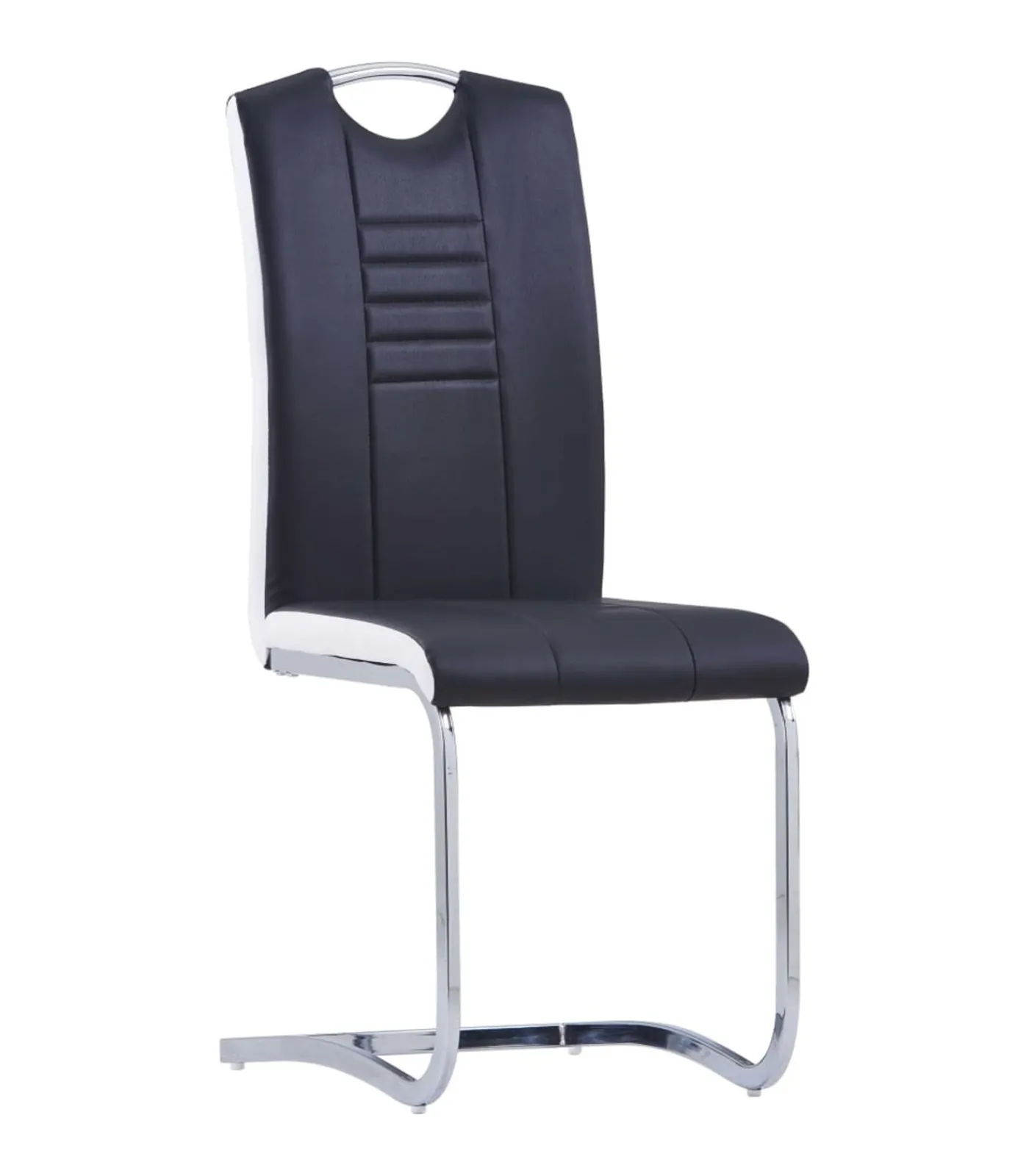 Discount Eetkamerstoelen 6 st kunstleer zwart Stoelen