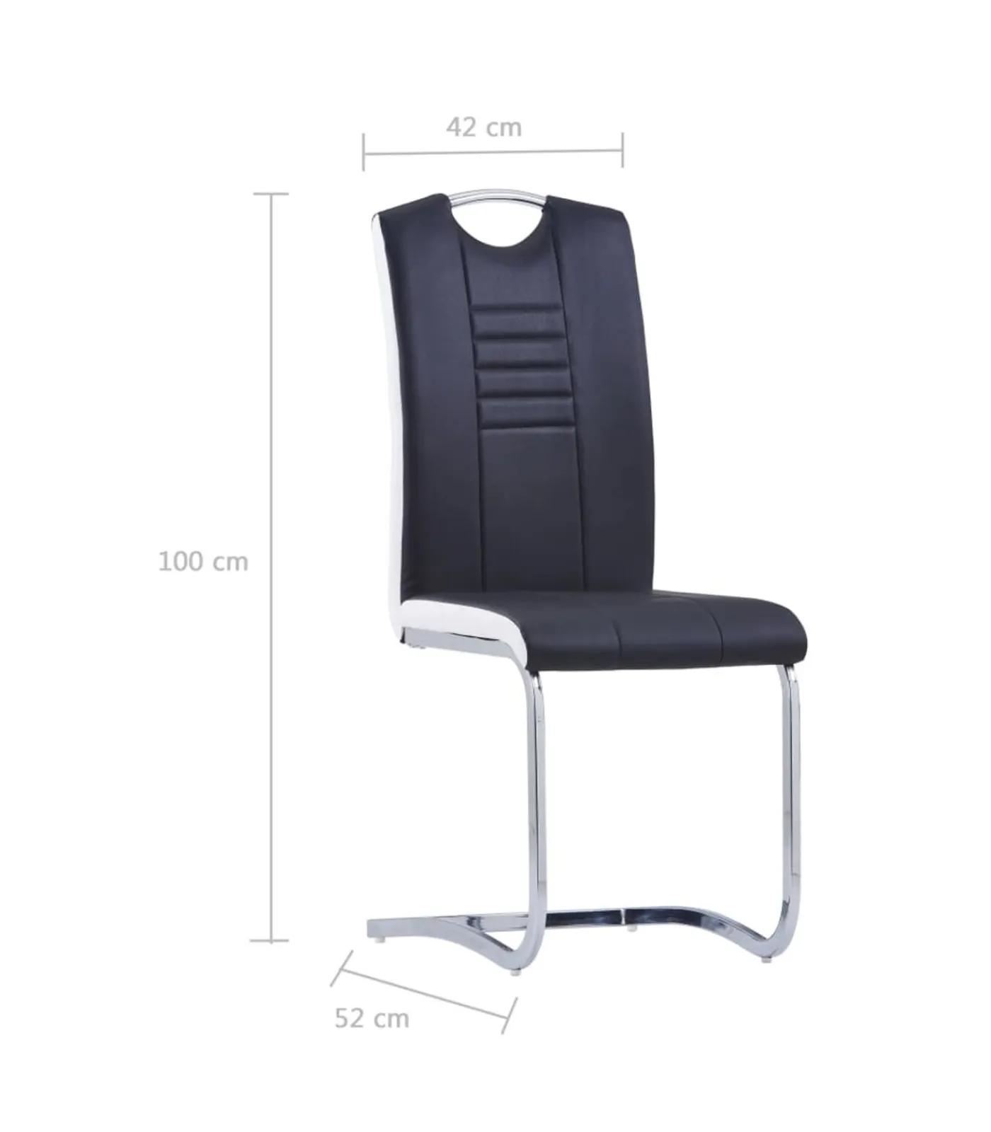 Discount Eetkamerstoelen 6 st kunstleer zwart Stoelen