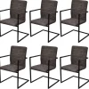 Sale Eetkamerstoelen 6 st kunstleer bruin Stoelen