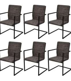 Sale Eetkamerstoelen 6 st kunstleer bruin Stoelen