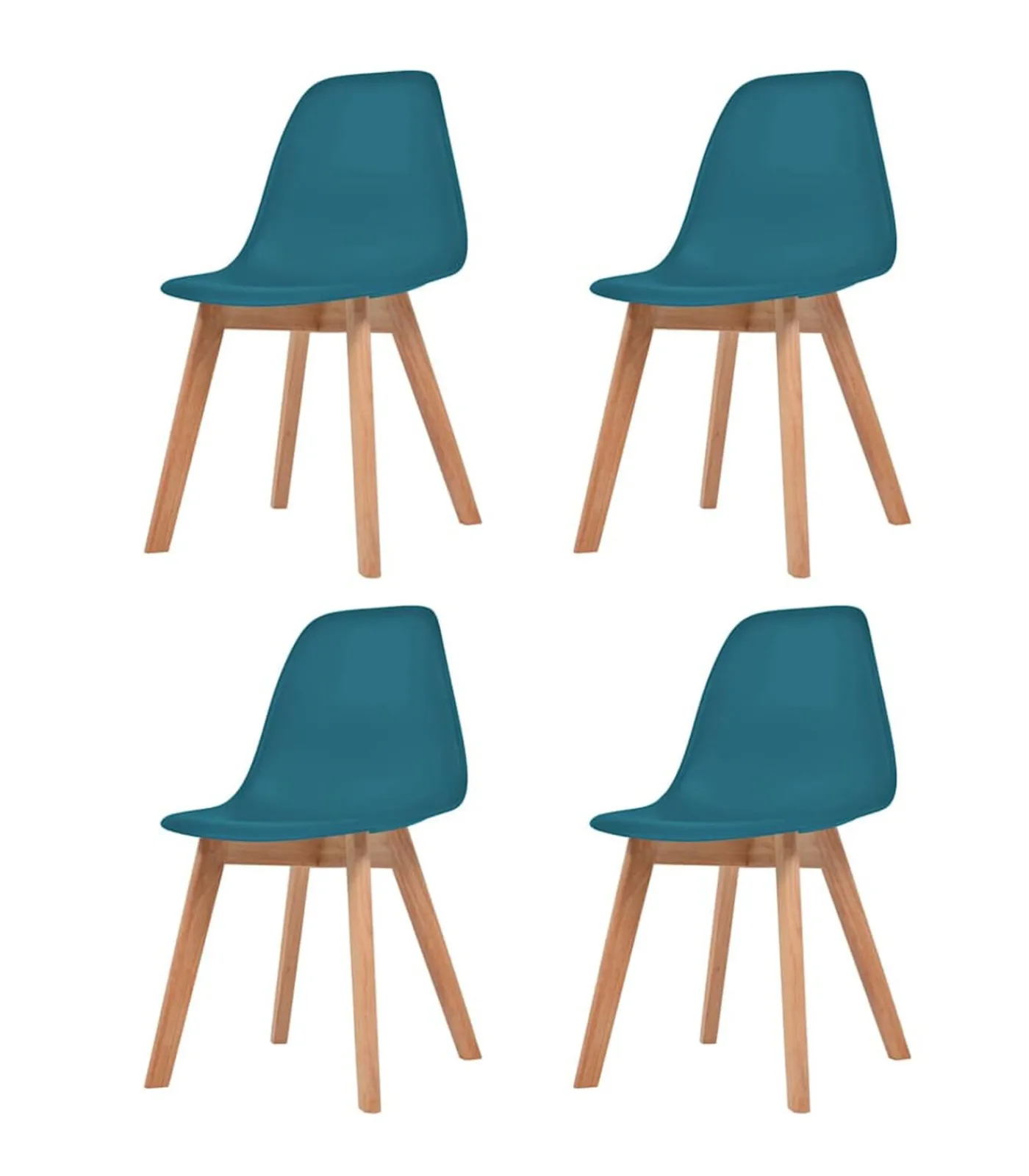 Sale Eetkamerstoelen 4 st kunststof turquoise Stoelen