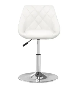 Eetkamerstoelen 4 st kunstleer wit Stoelen