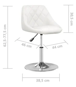 Eetkamerstoelen 4 st kunstleer wit Stoelen