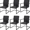 Online Eetkamerstoelen 6 st kunstleer zwart Stoelen