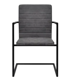 Sale Eetkamerstoelen 4 st kunstleer grijs Stoelen