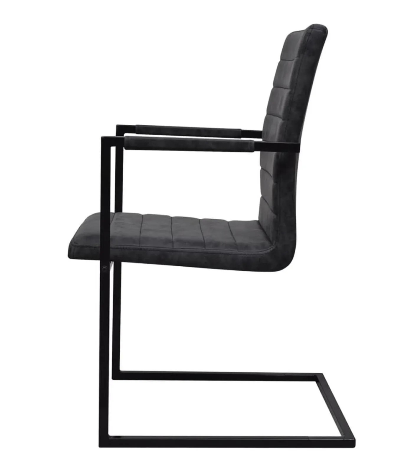 Discount Eetkamerstoelen 4 st kunstleer zwart Stoelen