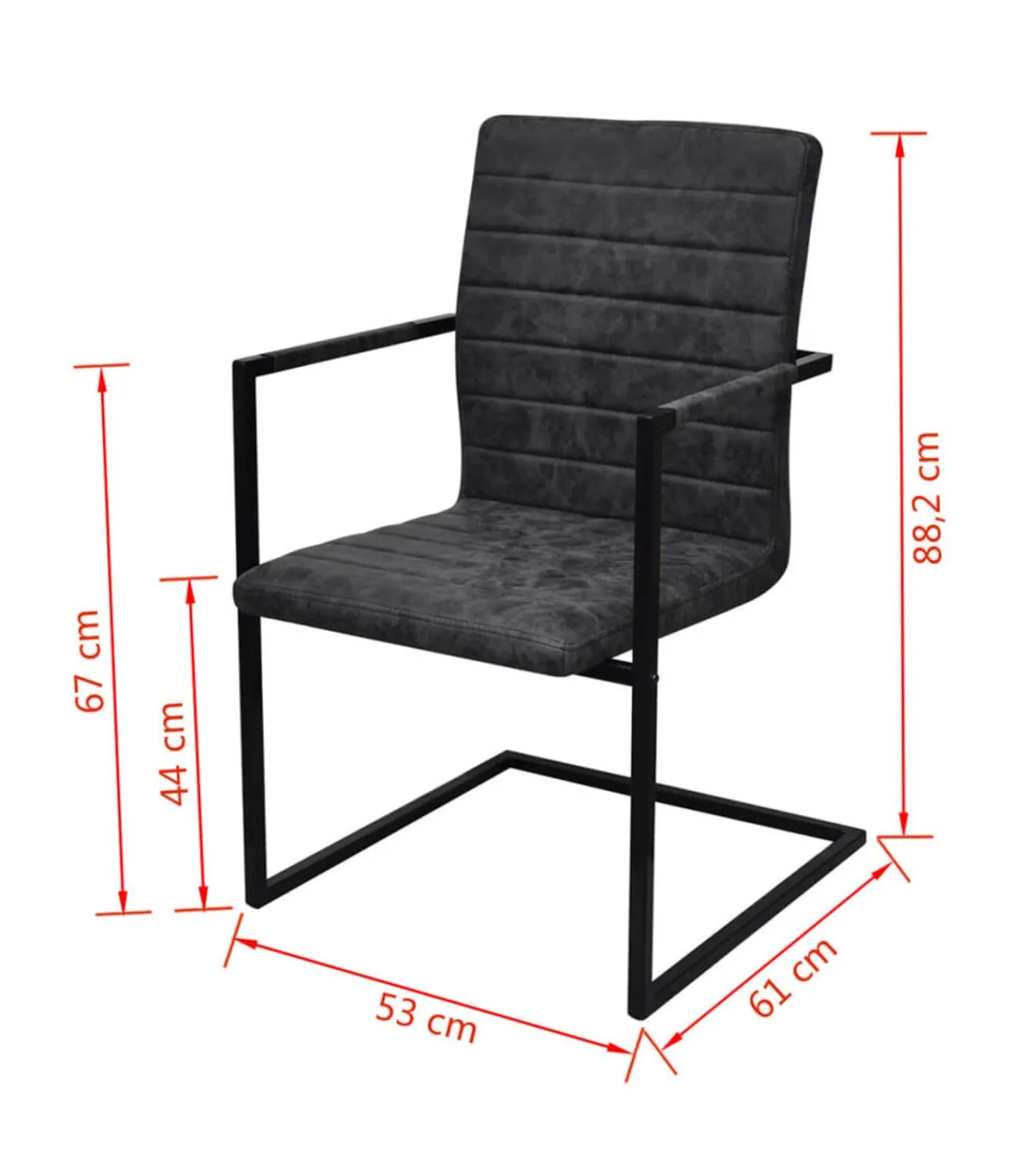 Discount Eetkamerstoelen 4 st kunstleer zwart Stoelen