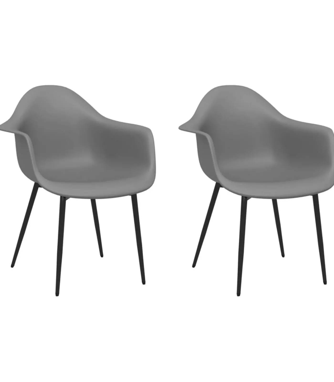 Discount Eetkamerstoelen 2 st PP grijs Stoelen