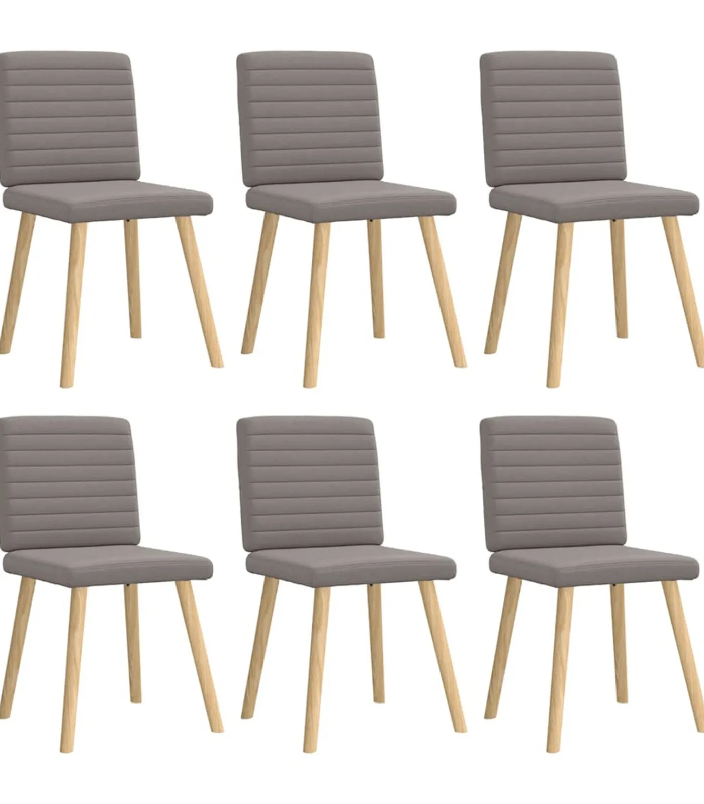 New Eetkamerstoelen 6 st stof taupe Stoelen