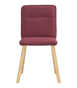 Outlet Eetkamerstoelen 4 st stof wijnrood Stoelen