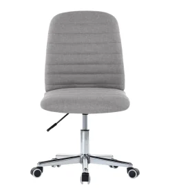 Online Eetkamerstoelen 6 st stof lichtgrijs Stoelen