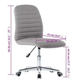 Online Eetkamerstoelen 6 st stof lichtgrijs Stoelen