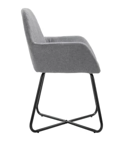 Discount Eetkamerstoelen 4 st stof lichtgrijs Stoelen