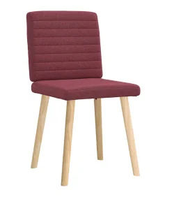 Best Eetkamerstoelen 2 st stof wijnrood Stoelen