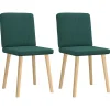 Best Eetkamerstoelen 2 st stof donkergroen Stoelen