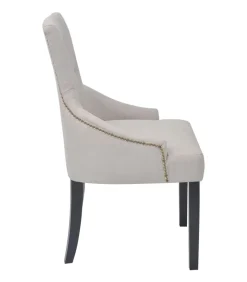 Hot Eetkamerstoelen 4 st stof crèmegrijs Stoelen