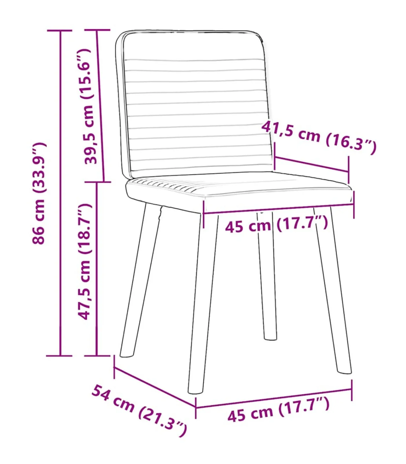 Sale Eetkamerstoelen 4 st stof blauw Stoelen