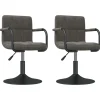 Online Eetkamerstoelen draaibaar 2 st fluweel donkergrijs Stoelen