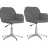 Online Eetkamerstoelen draaibaar 2 st stof lichtgrijs Stoelen