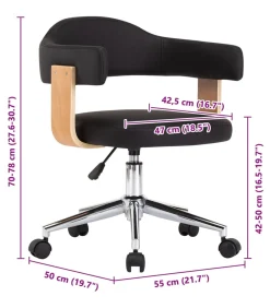 Online Eetkamerstoelen draaibaar 2 st kunstleer zwart Stoelen