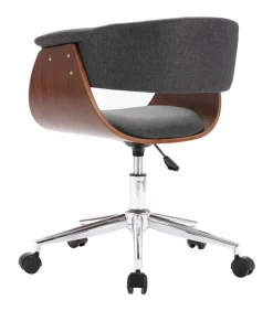 Hot Eetkamerstoelen draaibaar 2 st stof grijs Stoelen