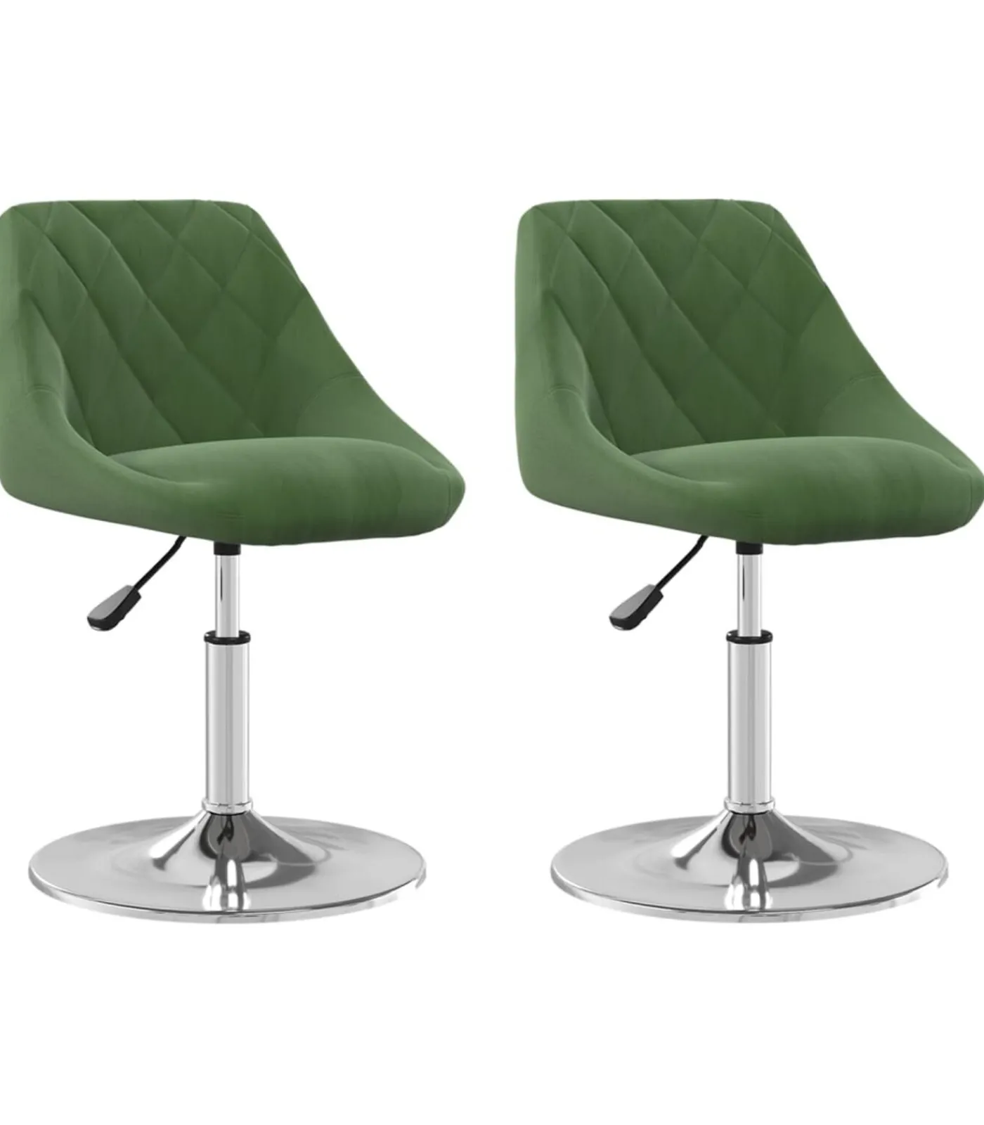Sale Eetkamerstoelen draaibaar 2 st fluweel donkergroen Stoelen