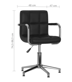 Best Eetkamerstoelen draaibaar 4 st kunstleer zwart Stoelen