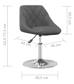 Eetkamerstoelen draaibaar 6 st fluweel donkergrijs Stoelen