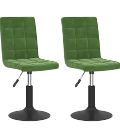 Clearance Eetkamerstoelen draaibaar 2 st fluweel donkergroen Stoelen