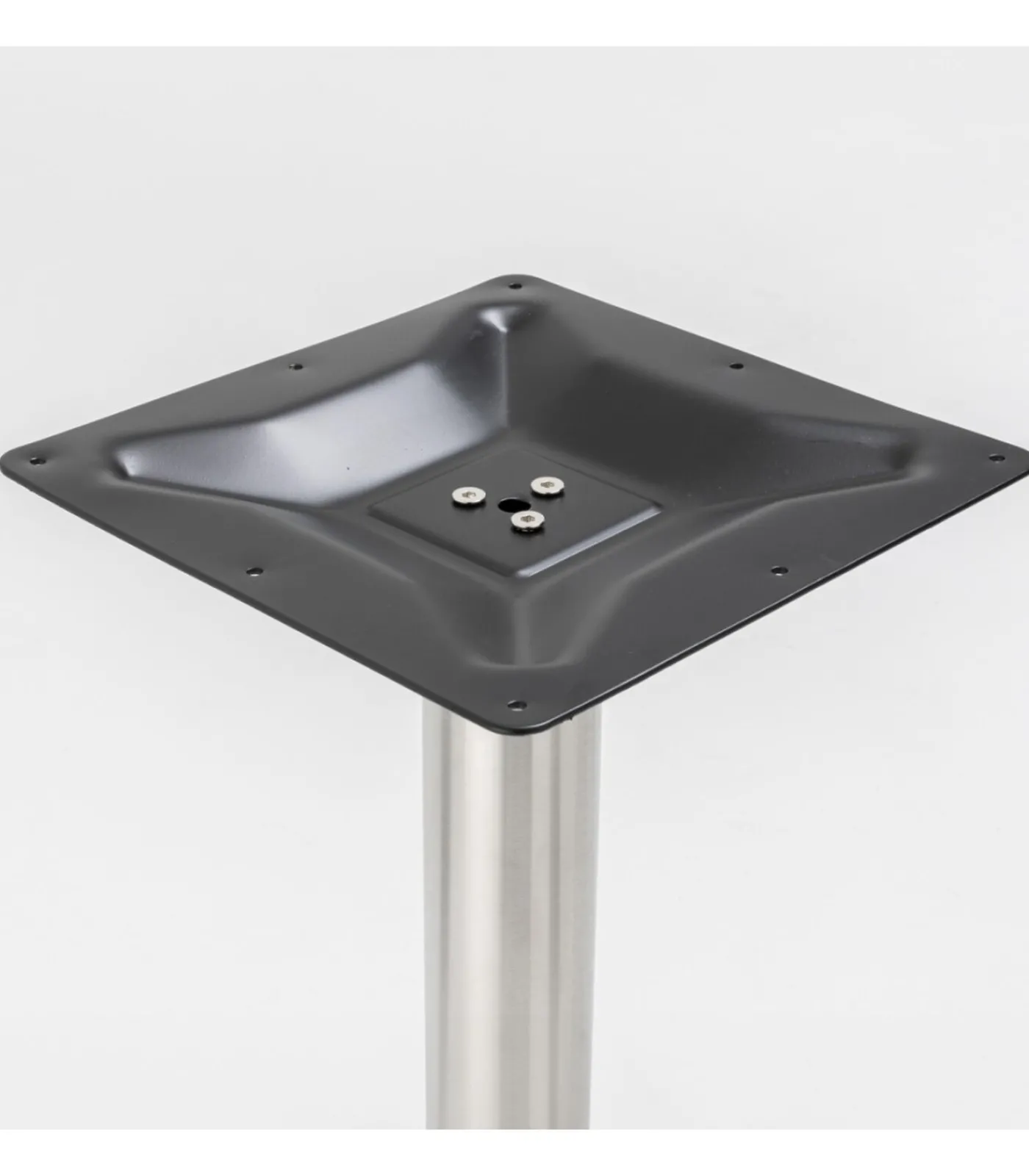 Outlet Eettafel 60 x 60 cm zilveren poot en terrazzo/gouden coating Tafels