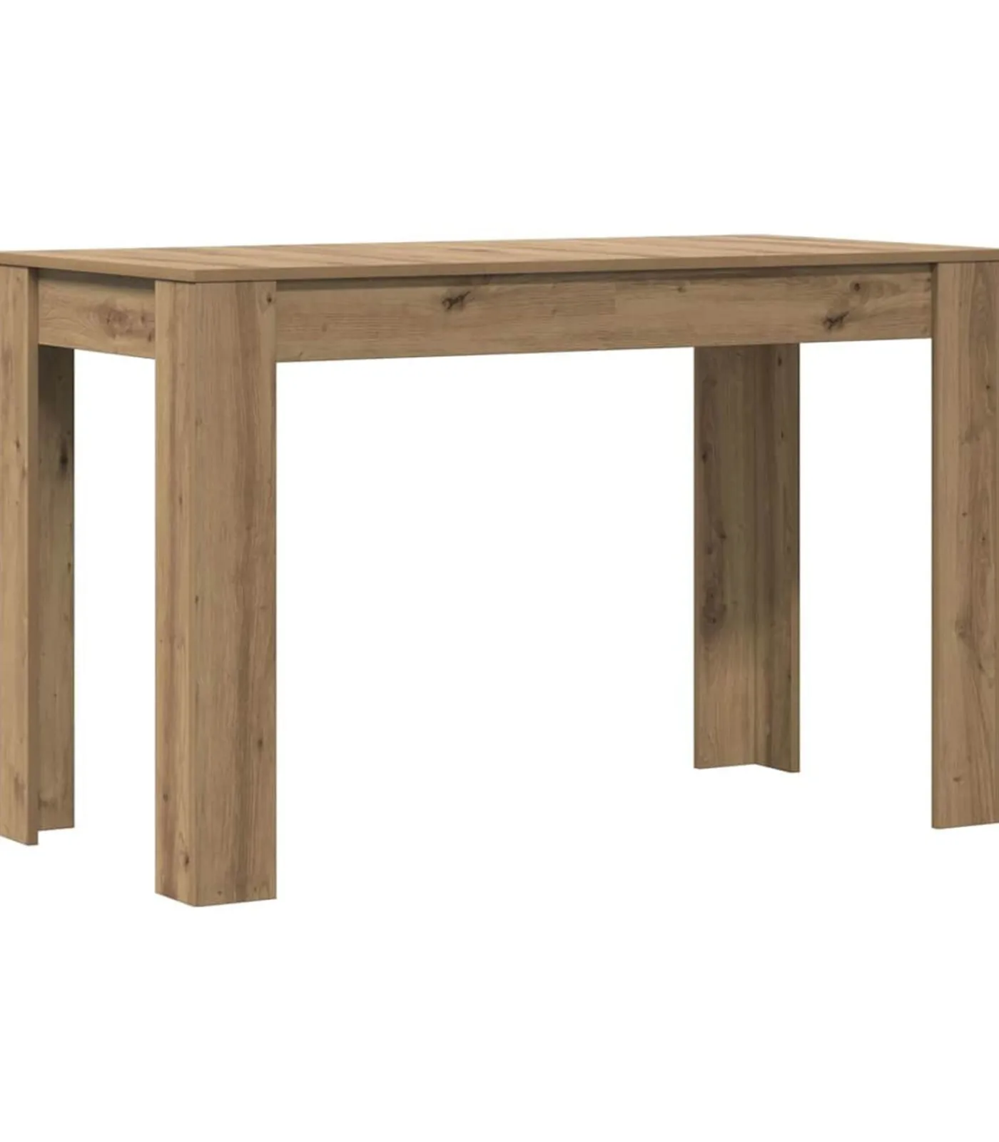 Sale Eettafel 120x60x76 cm bewerkt hout artisanaal eikenkleur Tafels